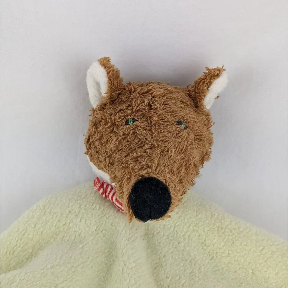 Kathe Kruse Green Fox Lovey Red Polka Dot Owl Baby Security Blanket DAS Original - Picture 2 of 8